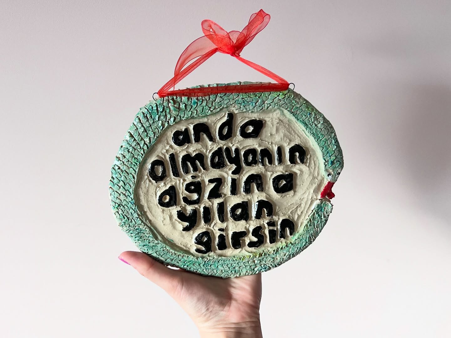 A saying in clay — handmade ceramic by Potpuri