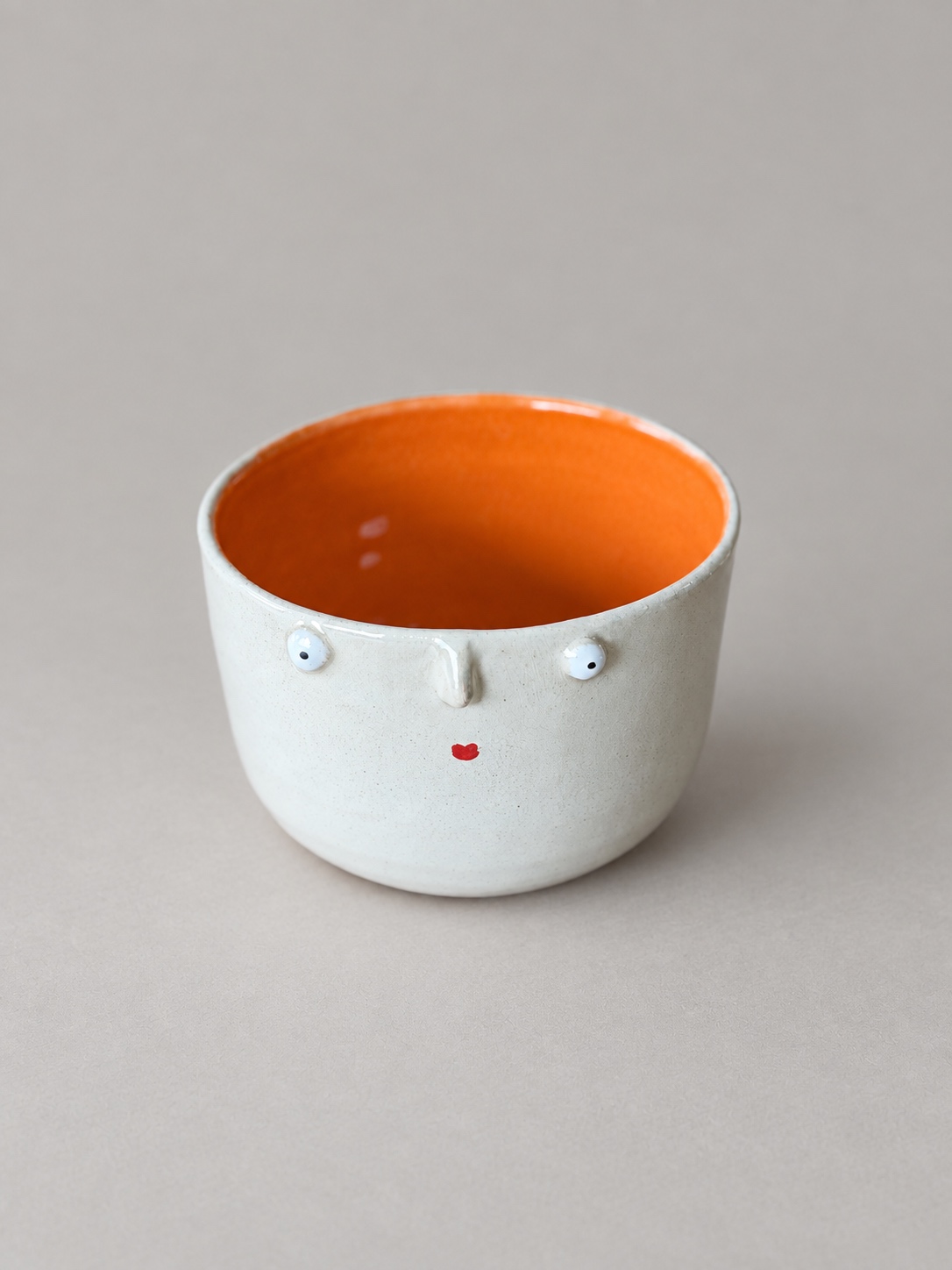 Tangerine face cup — handmade ceramic by Potpuri