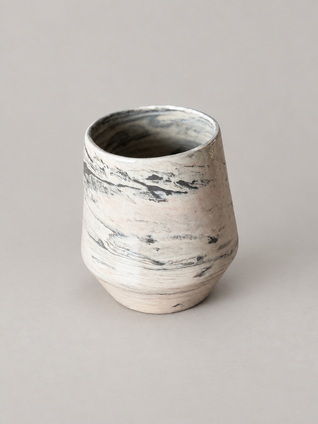 Marbled tall tumbler — handmade ceramic by Potpuri