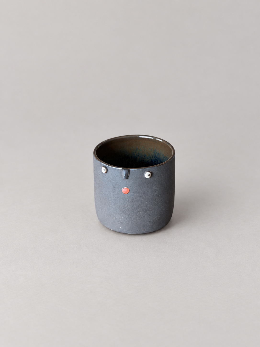 Midnight face cup — handmade ceramic by Potpuri