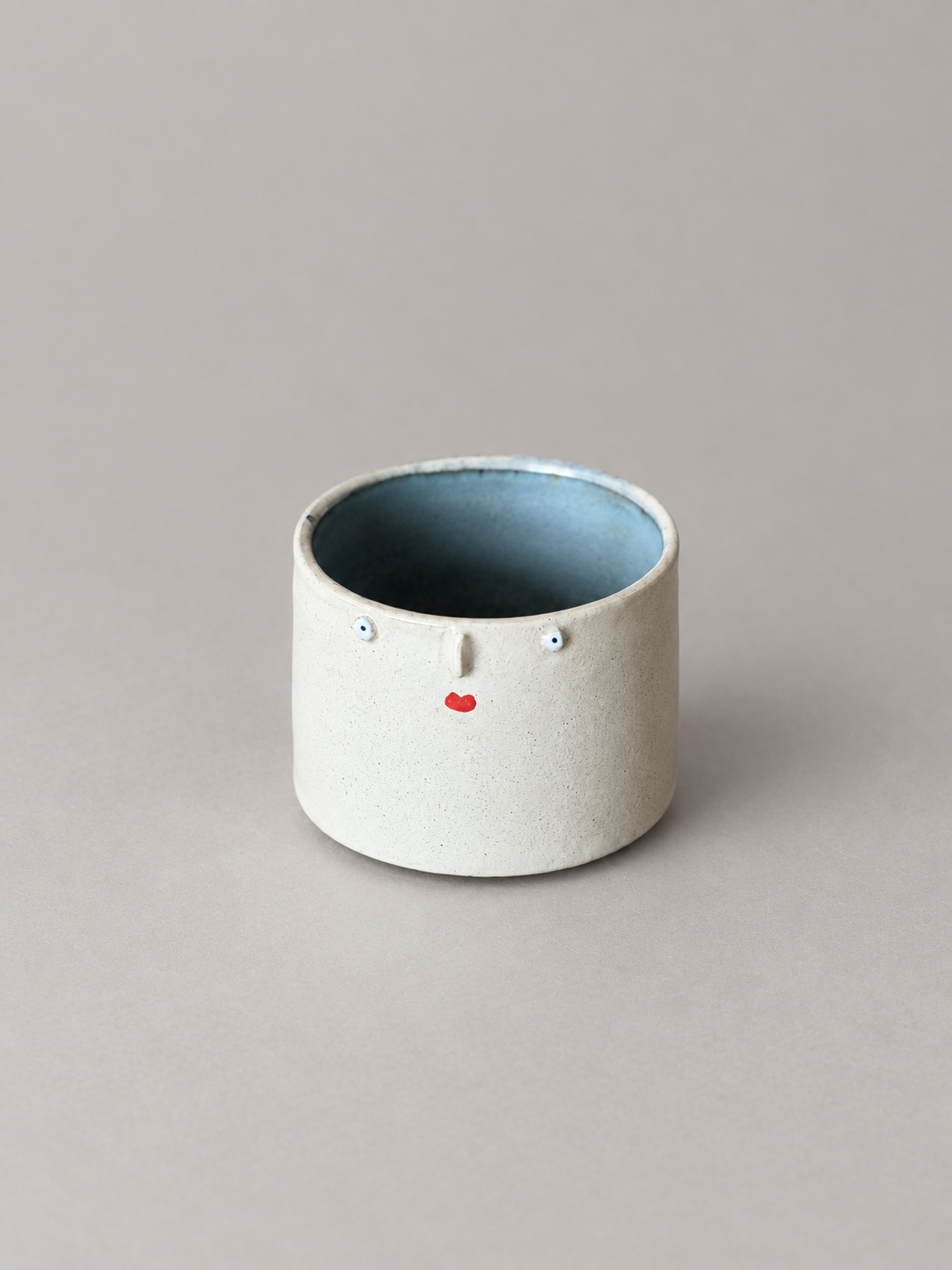 Cloud-blue face cup — handmade ceramic by Potpuri