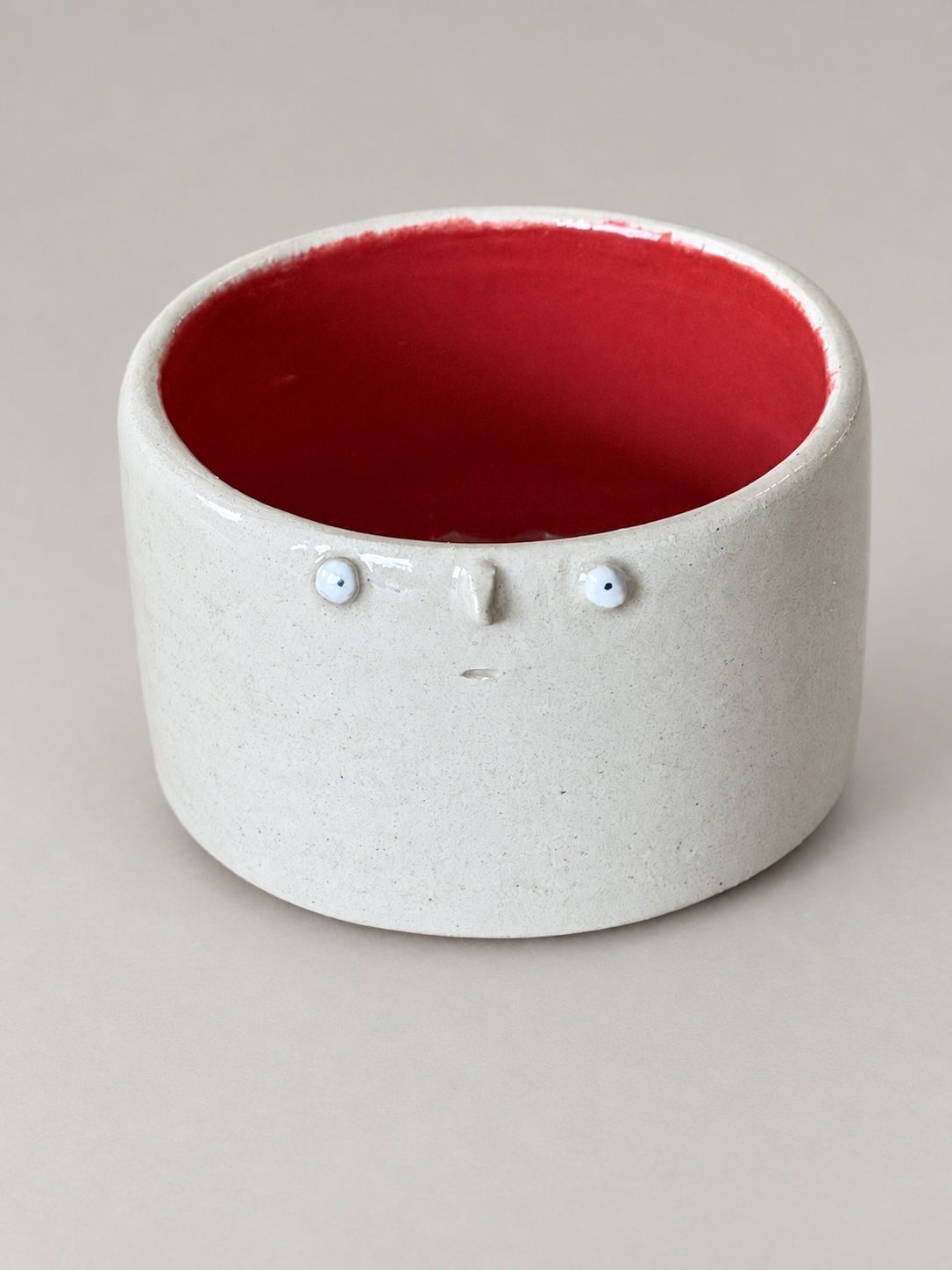 Little red face cup — handmade ceramic by Potpuri